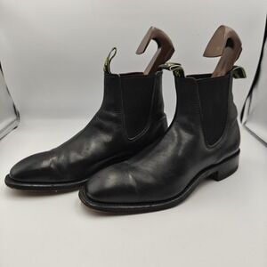 Womens RM WILLIAMS Adelaide Black Leather Chelsea Boots Size 8.5 (6.5 F EU)